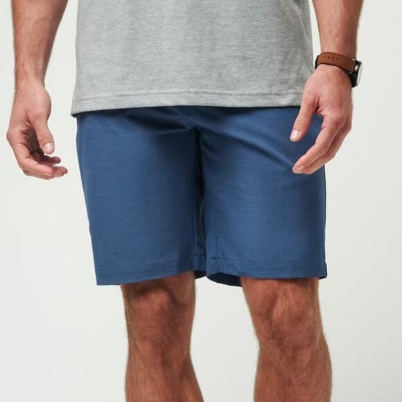 Travis Mathew Mens Beck Shorts 9.5” in Vintage Indigo Blue Size 40 - Picture 1 of 10